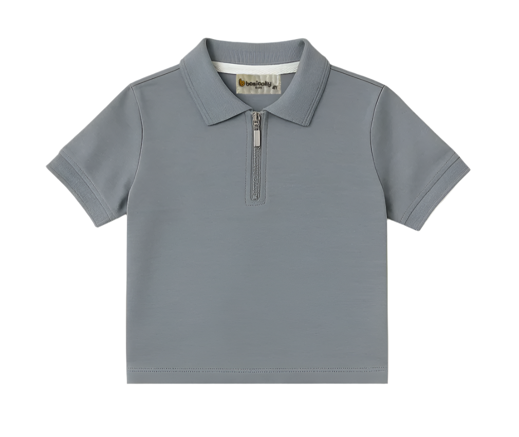 Boys Zipper Polo
