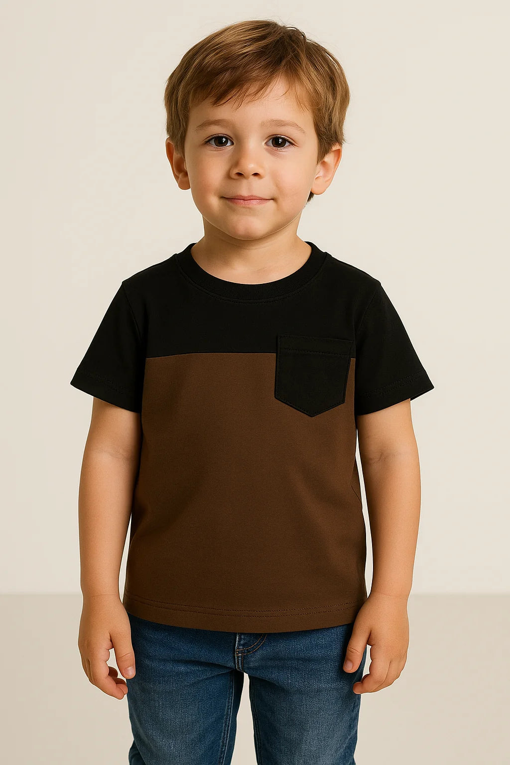 Boys Two-Tone Pocket T-Shirt