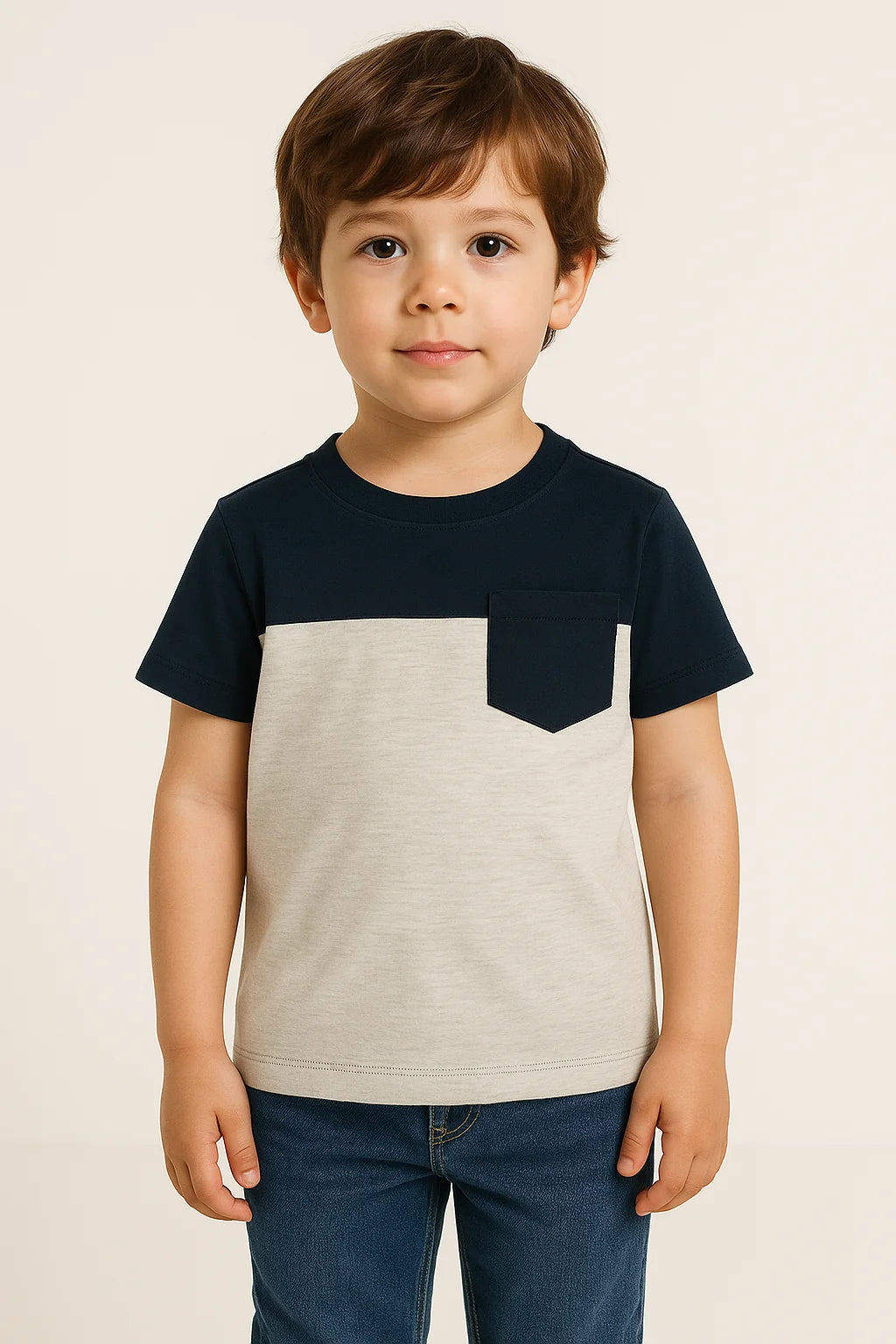 Boys Two-Tone Pocket T-Shirt