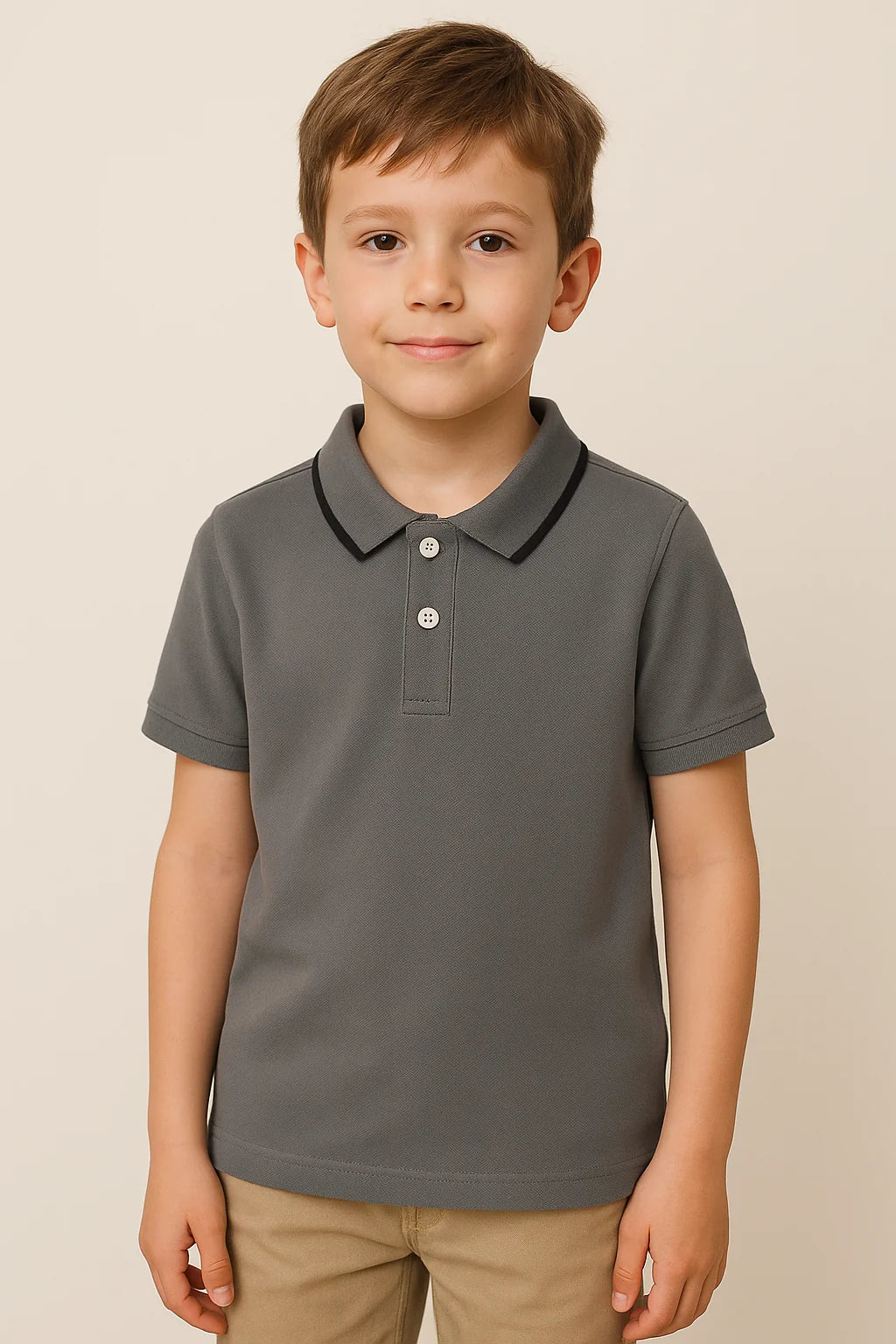 Boys Two-Tone Prep Polo
