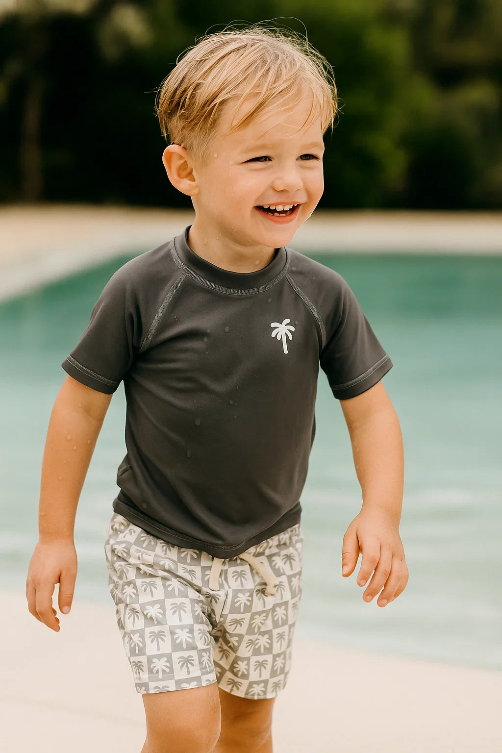 Baby Boys Rashguard & Bathing Suit Set