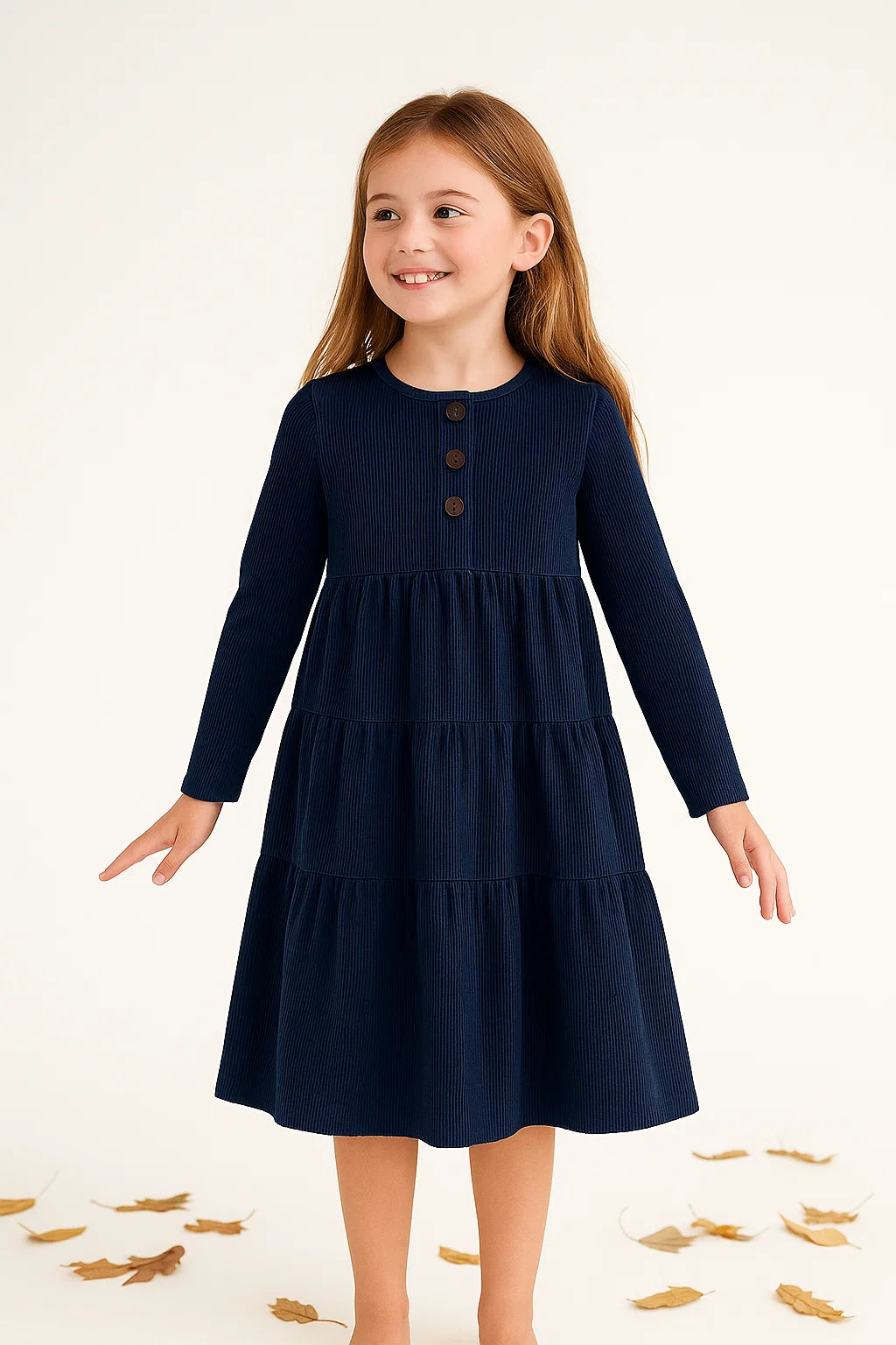 Corduroy Tiered Dress