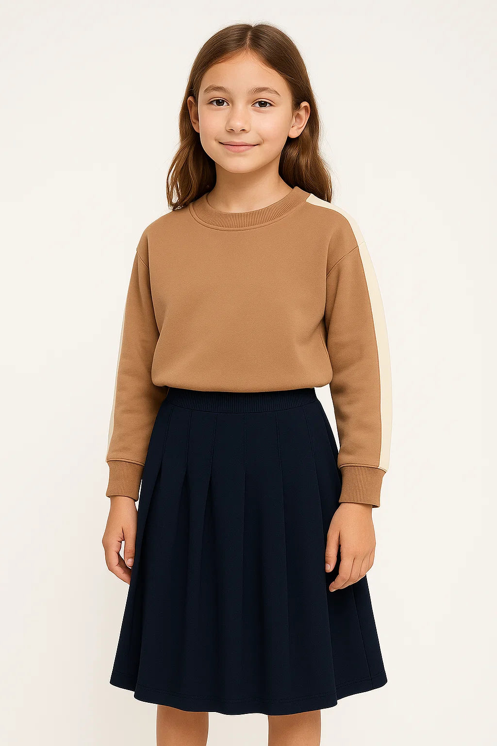 Pleated Sweat Skirt