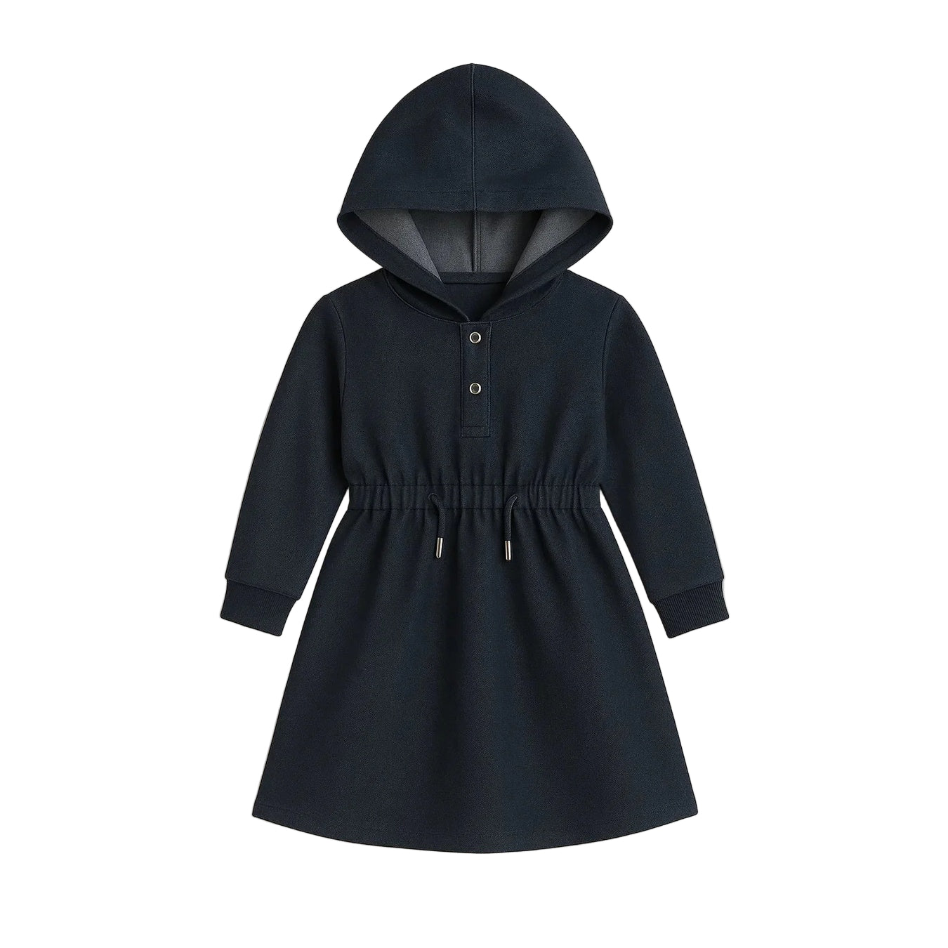 Girls Stretch Denim Hoodie Dress