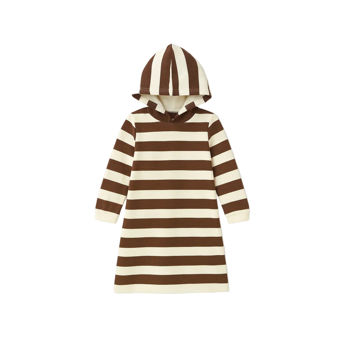 Girls Striped Hoodie Dress