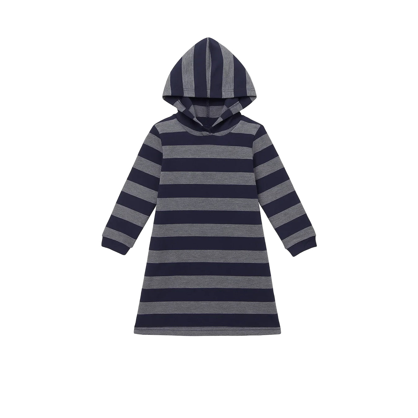 Girls Striped Hoodie Dress