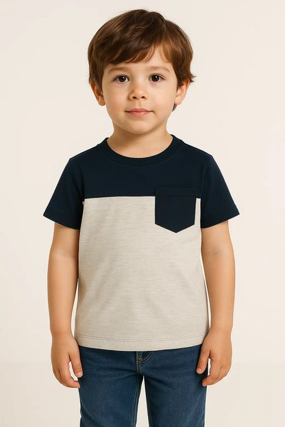 Boys Two-Tone Pocket T-Shirt