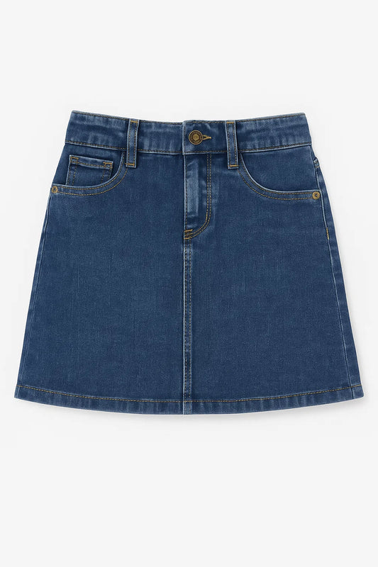 Classic Stretch Denim Skirt