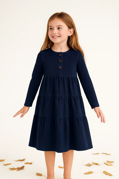 Corduroy Tiered Dress