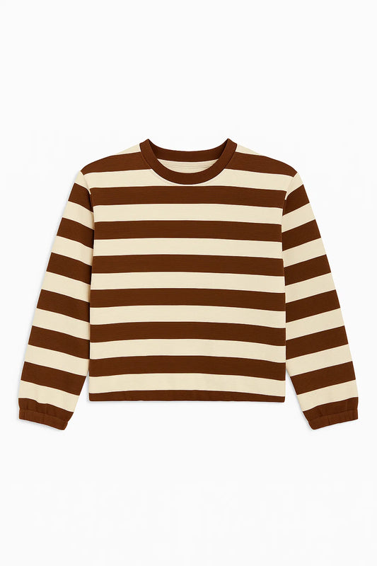Girls Striped Crew