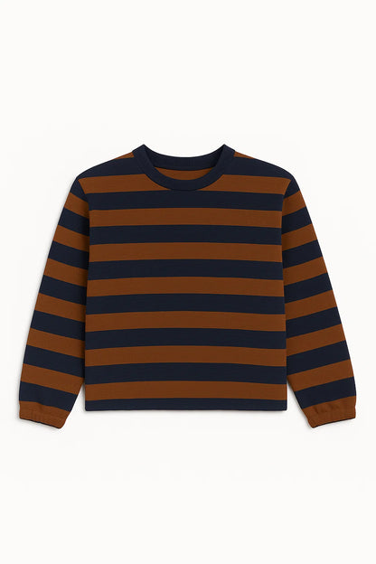 Girls Striped Crew