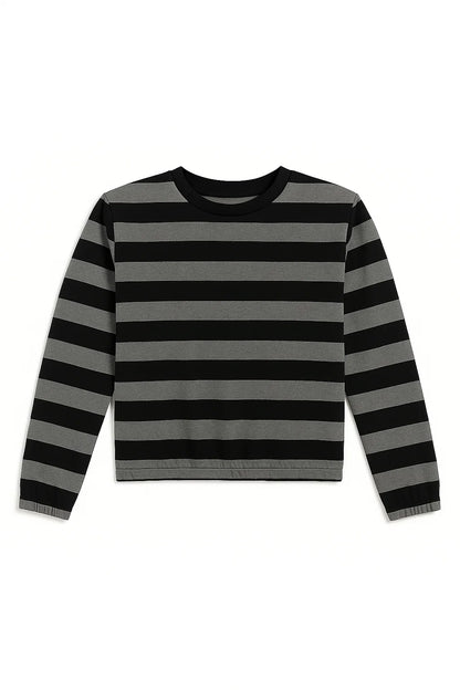 Girls Striped Crew