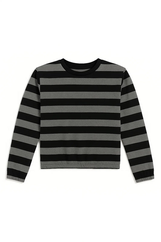 Girls Striped Crew