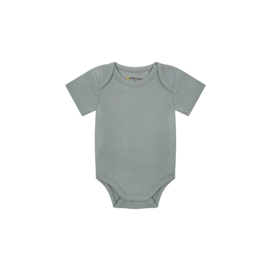Ribbed Short Sleeve Baby Onesie
