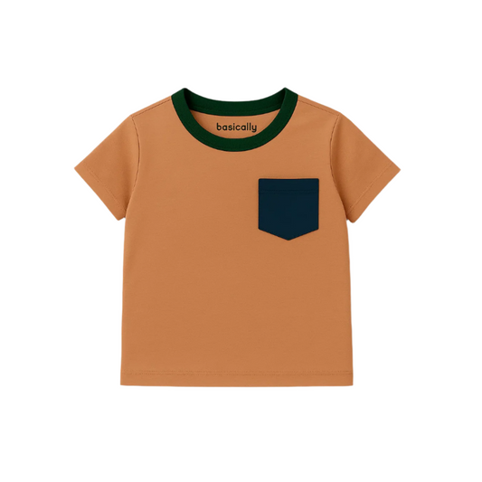 Boys Bamboo Colorblock Pocket T-shirt
