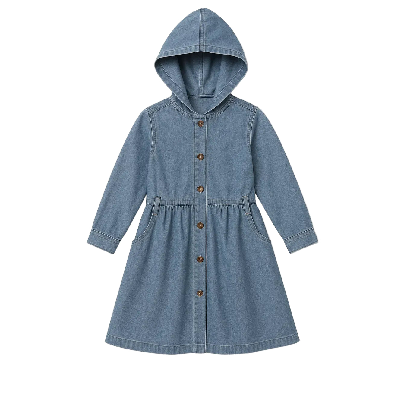 Denim Hooded Dress
