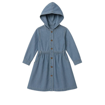 Denim Hooded Dress