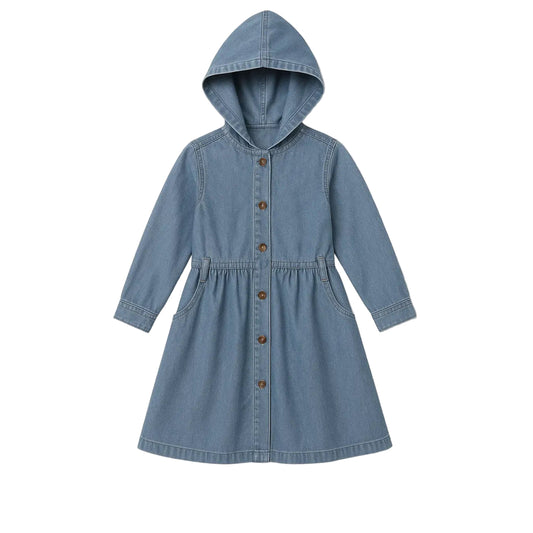 Denim Hooded Dress