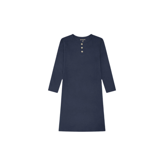 Girls Button Ribbed Nightgown