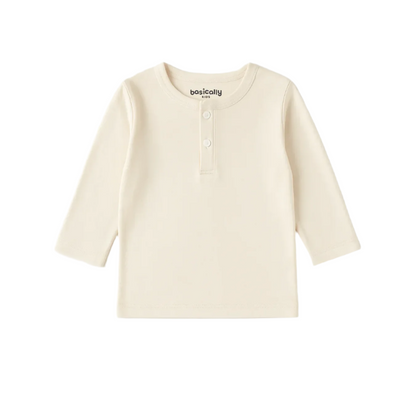 Girls 3/4 Sleeve Henley
