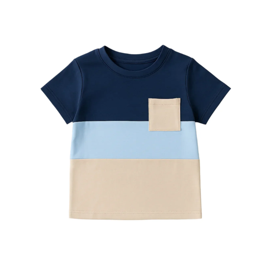 Boys Colorblock Pocket T-shirt
