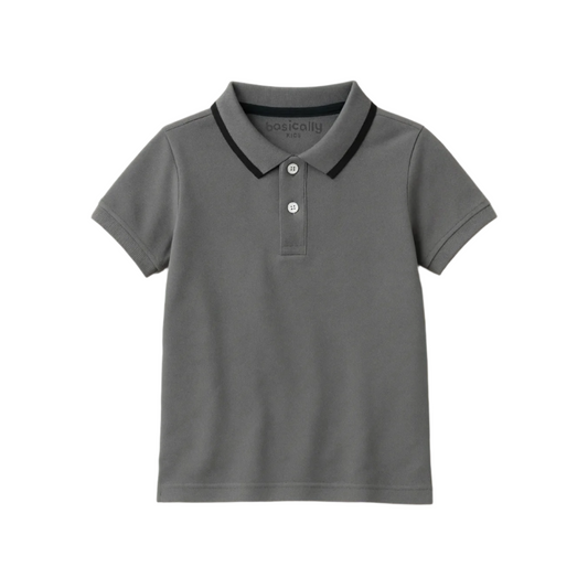 Boys Two-Tone Prep Polo