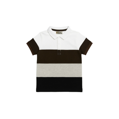 Boys Colorblock Stripe Polo