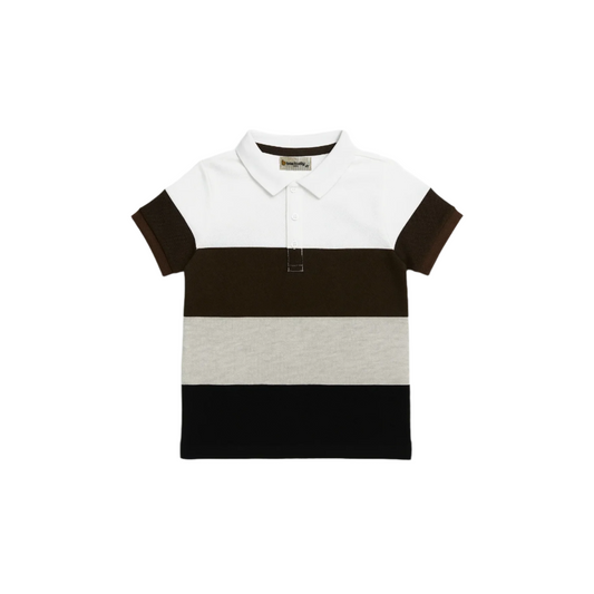 Boys Colorblock Stripe Polo