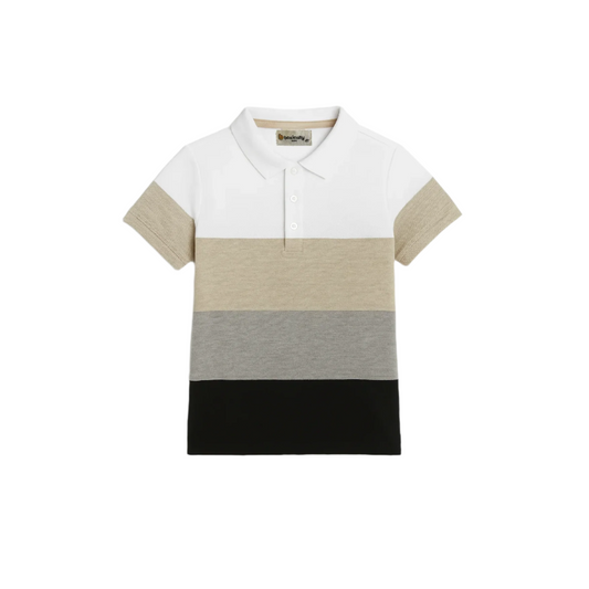 Boys Colorblock Stripe Polo