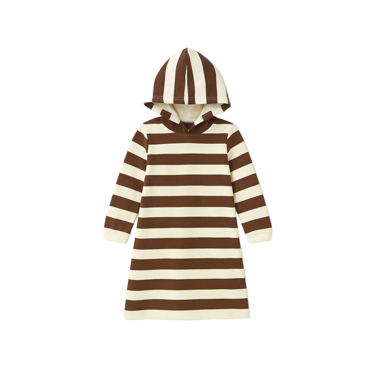 Girls Striped Hoodie Dress