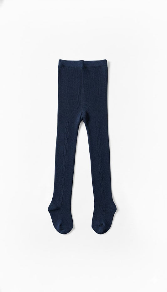 Girls Ribbed Cable Tights